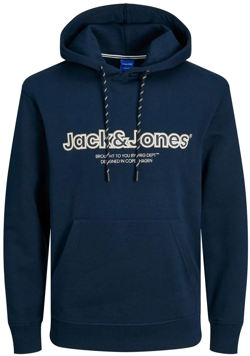 Jack & Jones Herren Hoodie Kapuzenpullover JORLAKEWOOD- Relaxed Fit Relaxed Fit Blau 12246802 M