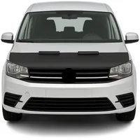 Omac Haubenbra Steinschlagschutz Bonnet Bra kompatibel mit VW Caddy 2015-2020 Schwarz Halb