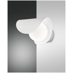 Fabas Luce Adria Wandleuchte LED 1x6W Metall und geblasenes Glas Weiss
