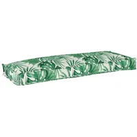 VidaXL Palettkissen für Bank Blättermuster 110x40x8 cm Oxford-Stoff Vidaxl