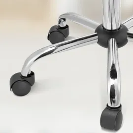 CASARIA Rollhocker mit Rückenlehne weiß