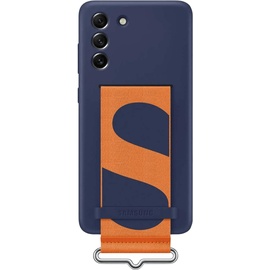 Samsung Silicone cover with Strap EF-GG990 für Galaxy S21 FE 5G navy