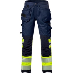 Fristads High Vis Handwerker Stretch-Hose Kl. 1 2706 PLU 127732 - warnschutz-gelb/marine - C148