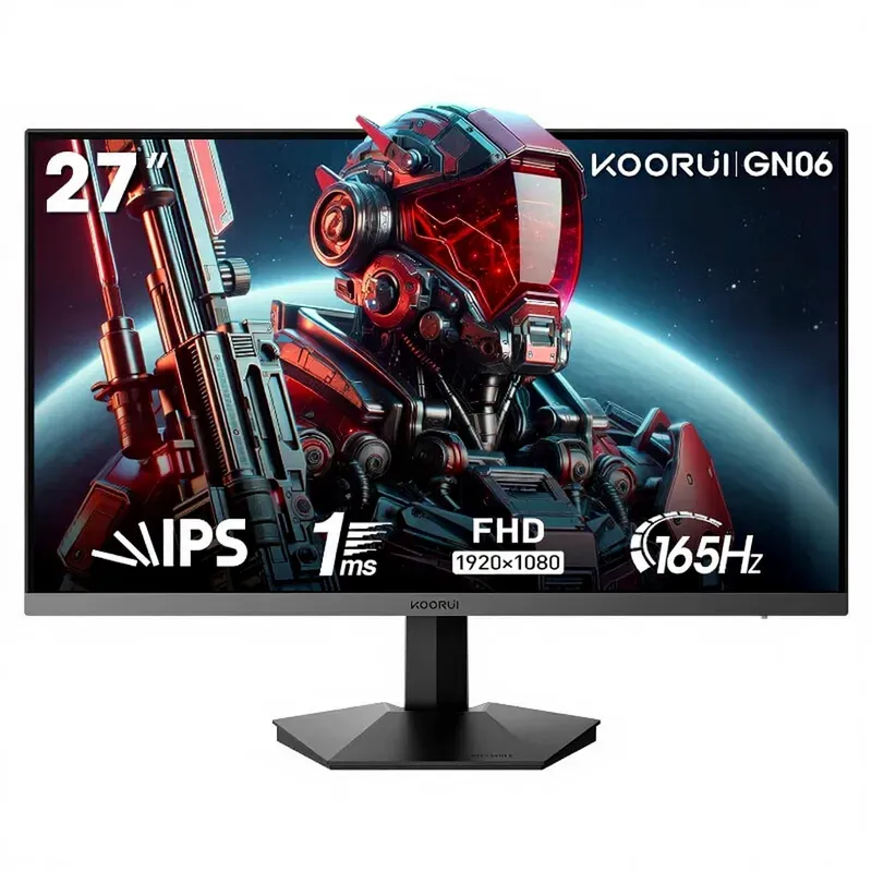 KOORUI 27" Gaming-Monitor, 165Hz, FHD, IPS, 1ms GTG, Adaptive Sync, VESA, DCI-P3 90%, HDMI/DP GN06