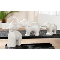 Gilde Tierfigur »Elefanten-Trio«, weiß