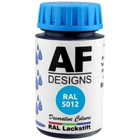 Alex Flittner Designs Lackstift RAL 5012 LICHTBLAU glänzend 50ml Holz Metall Möbel Bad Retuschierlack Reparaturlack