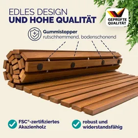 DEUBA Badteppich Stab Braun 80 x 50 cm