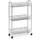Zeller Rollwagen Mesh 3-lagig 70,5 cm x 17 cm x 44 cm Silber