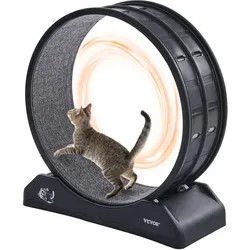 VEVOR Katzenlaufrad Laufrad Katzen Laufband 80x34x85cm bis zu 4kg Schwarz