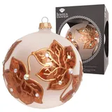 Krebs Glas Lauscha Weihnachtskugel Kupferblätter 1-tlg. 8cm