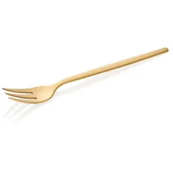 12x Dessertgabel ALEX GOLD, mit gold, matte PVD Beschichtung, 16 cm, Chromnickelstahl 18/10