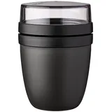 Lunchpot Ellipse schwarz 10,7 x 15,1 x 10,7 cm 0,5 l + 0,2 l