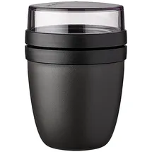 Mepal Lunchpot Ellipse schwarz 10,7 x 15,1 x 10,7 cm 0,5 l + 0,2 l