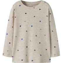 NAME IT Mädchen Nmfnutti Ls Top Noos, Peyote Melange, 122/128 cm - 122-128