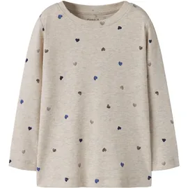 NAME IT Mädchen Nmfnutti Ls Top Noos, Peyote Melange, 122/128 cm - 122-128