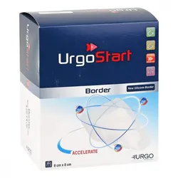 Urgostart Border 8x8 cm Schaumstoffwundverband