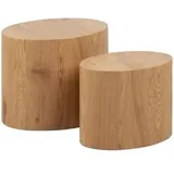 ac-design 2-teiliges Couchtisch-Set MICE Wildeiche
