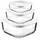 Guzzini Aufbewahrungsbox STORE&MORE GLASS 19,5 x 19,5 x 9,3 cm 3-tlg. transparent