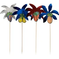 Papstar Deko-Picker Palmblätter 19,5 cm 50 St. farbig sortiert