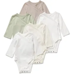 Tchibo - 5 Baby-Bodys mit Mitwachsfunktion - Baby - Gr. 74/80 - creme