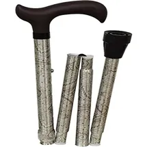 Queralto Gehstock aus Aluminium ausziehbar und faltbar Beige
