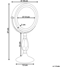 Beliani Kosmetikspiegel LED MAURY