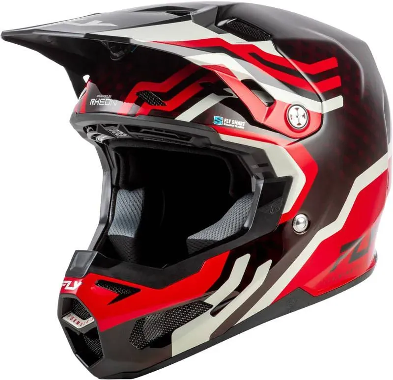 Fly Racing Formula S Carbon Byte Helm Rot Carbongrau - XL