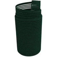 zaun|zu® Sichtschutzzaun Rille Gelocht 255 x 30 cm Grün PP 2 St.