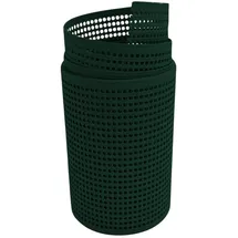 zaun|zu® Sichtschutzzaun Rille Gelocht 255 x 30 cm Grün PP 2 St.