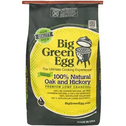 Big Green Egg Hochwertige 100% naturbelassene Holzkohle "Oak and Hickory" 8 kg