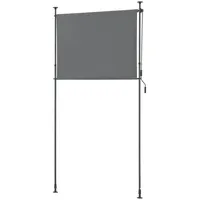 pro.tec Senkrechtmarkise 150 x 270 cm Dunkelgrau Polyester