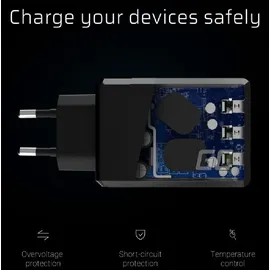 Green Cell GreenCell GC ChargeSource 3 30 W), USB Ladegerät Schwarz