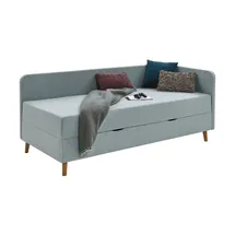 Möbel Kraft Polsterliege mit Bettkasten 150 x 84 x 0 cm Blau