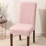 4-teiliges Stuhlhussen-set, Stuhlhussen Aus Spandex Mit Jacquardmuster, Universelle Esszimmerhussen, Schutzhülle, Sehr Leicht Zu Reinigen Und Strapazierfähig (rosa, 4-teilig)