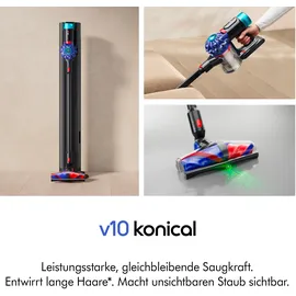 Dyson V10 Konical schwarz/kupfer + Auto-empty Dok