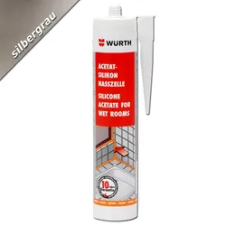 Würth Acetat - Silikon Nasszelle silbergrau 310 ml
