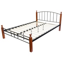 Homestyle4u Metallbett 140x200 cm Schlafzimmer,