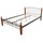 Homestyle4u Metallbett 140x200 cm Schlafzimmer,