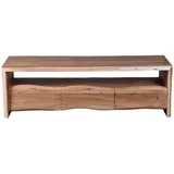 dynamic24 Lowboard Albera Akazie Kommode Sideboard TV Fernseher Hifi Wohnzimmer Schrank