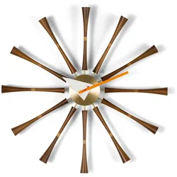 Vitra - Spindle Clock, Aluminium / Walnuss