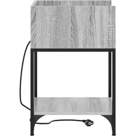 vidaXL Nachttisch 2 pcs Grau Sonoma 40 x 40 x 61 cm Holzwerkstoff