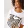 Aniston CASUAL T-Shirt in weiß-schwarz-beige-dunkelbraun - Gr.: 36/38,