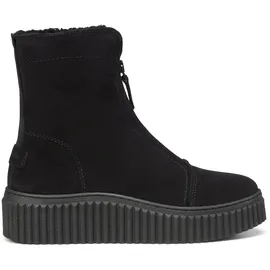 Marc O'Polo Marc OߴPolo Damen Stiefeletten aus Veloursleder mit Front-Reißverschluss, Schwarz (Black), 40