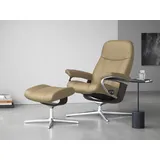 Stressless Stressless® »Consul«, (Set, Relaxsessel mit Hocker), mit Hocker, mit Cross Base, Größe S, M & L, Holzakzent Wenge