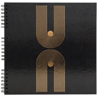 Exacompta Graphik Fotoalbum Spirale Hardcover 32 x 32 cm Schwarz 60 Seiten