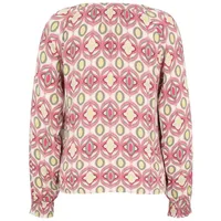 Cartoon Schlupfbluse mit Muster in Yellow/Rosé, | 42