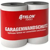 ATHLON-TOOLS Wandschutz FlexProtect, schwarz, 200x20x0,75cm, zuschneidbar,selbstklebend, 2 Stück