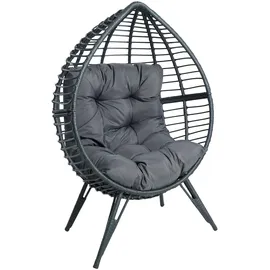 Estexo Lounge Sessel Rattansessel Polyrattan Korbsessel Rattan Relaxsessel mit Kissen