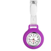 Avaner Krankenschwesteruhr für Damen Herren Analog Quarzwerk Schwesternuhr Pflegeruhr Ansteckuhr FOB mit Pin/Clip Arzt Doktor Taschenuhr aus Silikon