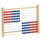 Betzold / Holz-Rechenschieber Grundschule 100 - Abakus Rechenrahmen 1–100 mit roten und blauen Kugeln